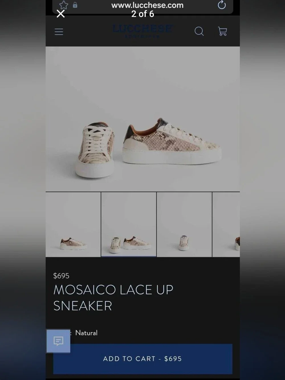 Mosaico Lace Up Sneaker